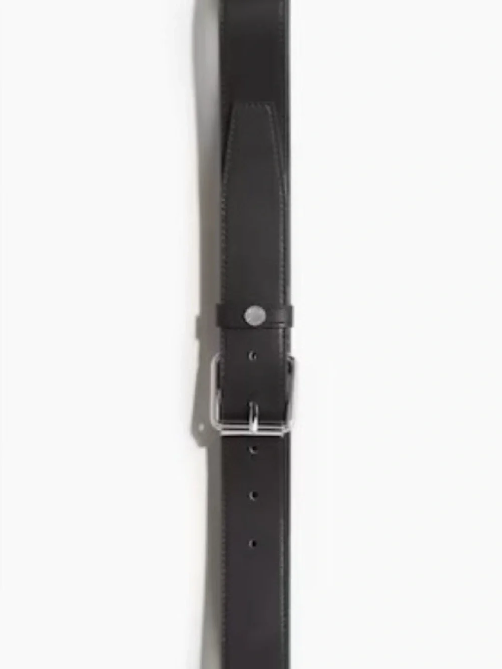 H&M Stella McCartney -Brown / Black Leather Belt with Silver Buckle - Picture 3 of 5